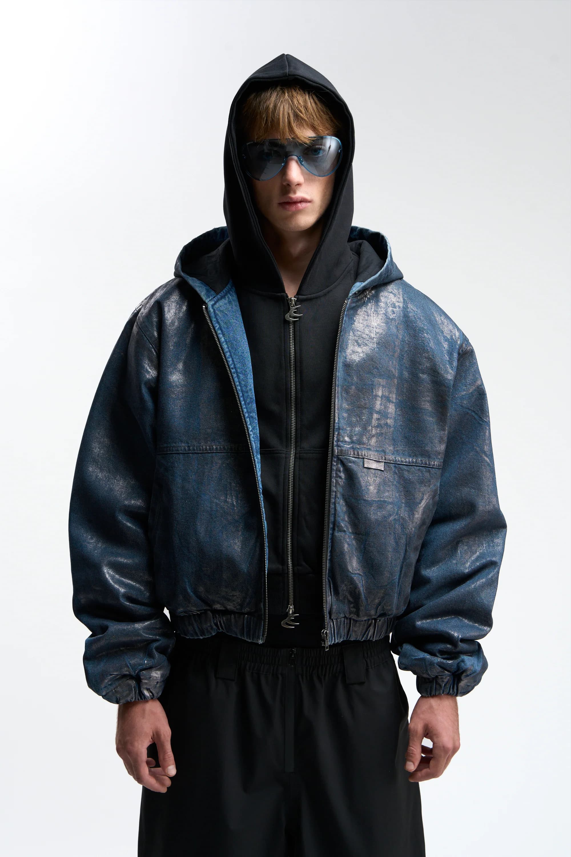Waxed Dark Denim Work Jacket by Scuffers