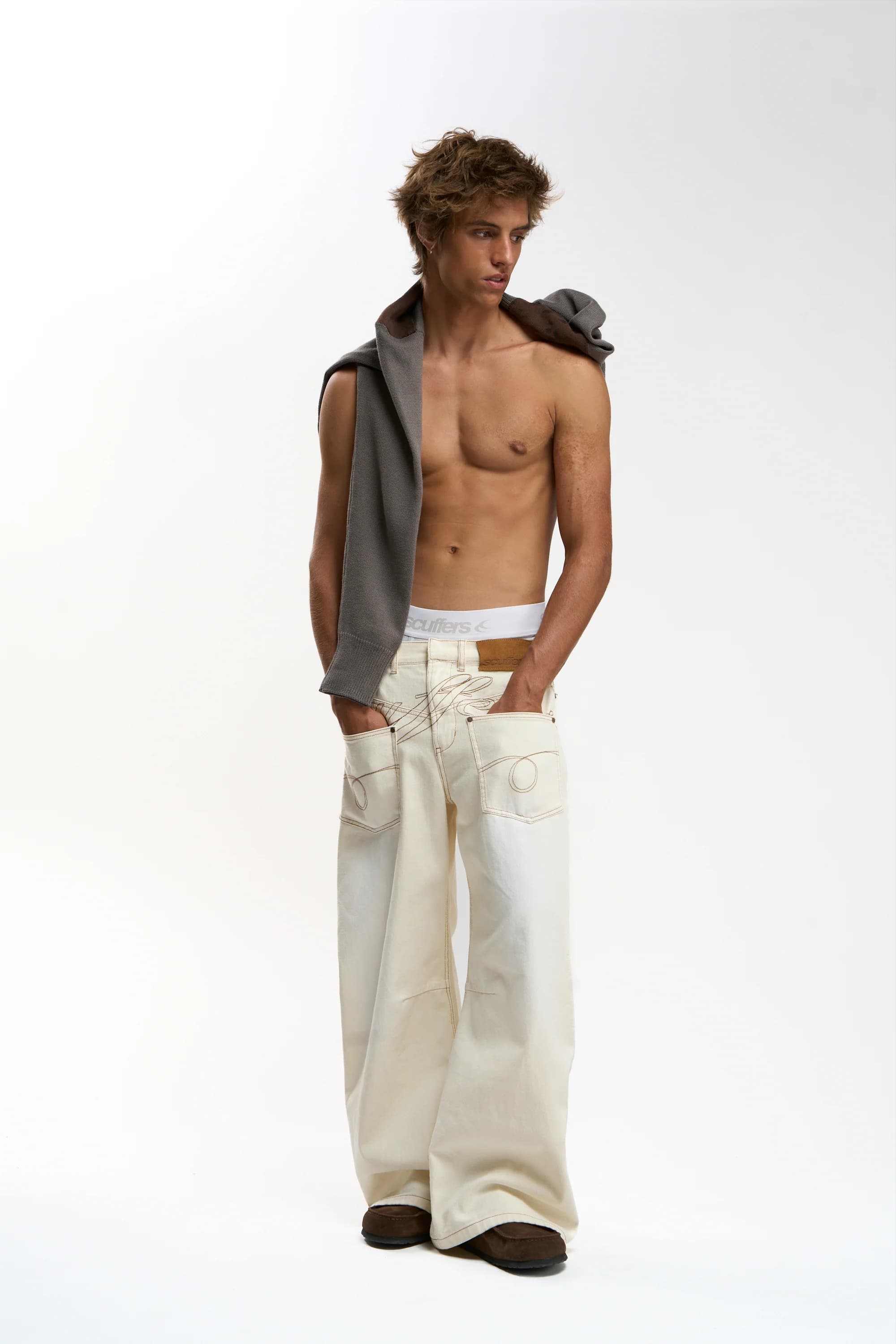 Check Ecru Pants 2