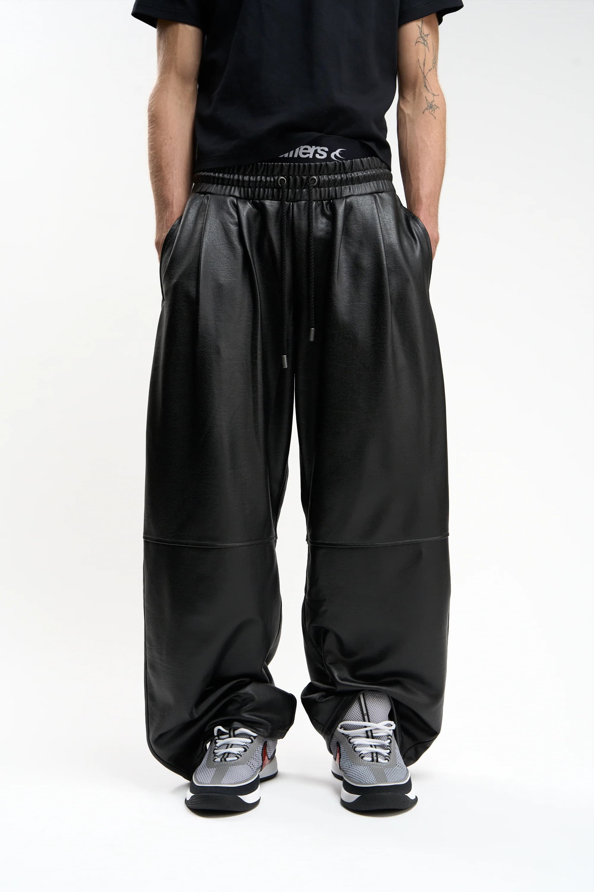 Cuir Black Pants by Scuffers