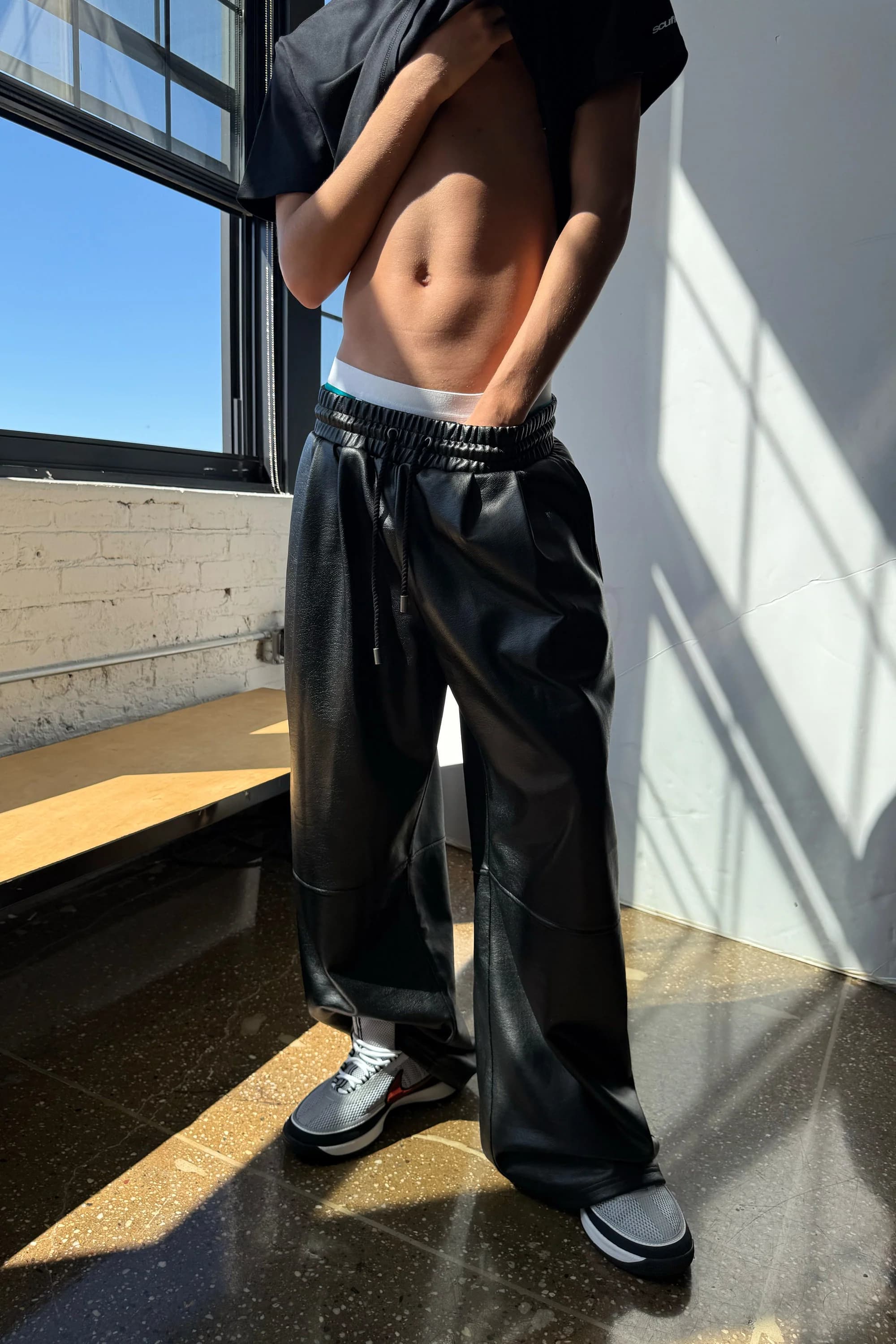 Cuir Black Pants 8