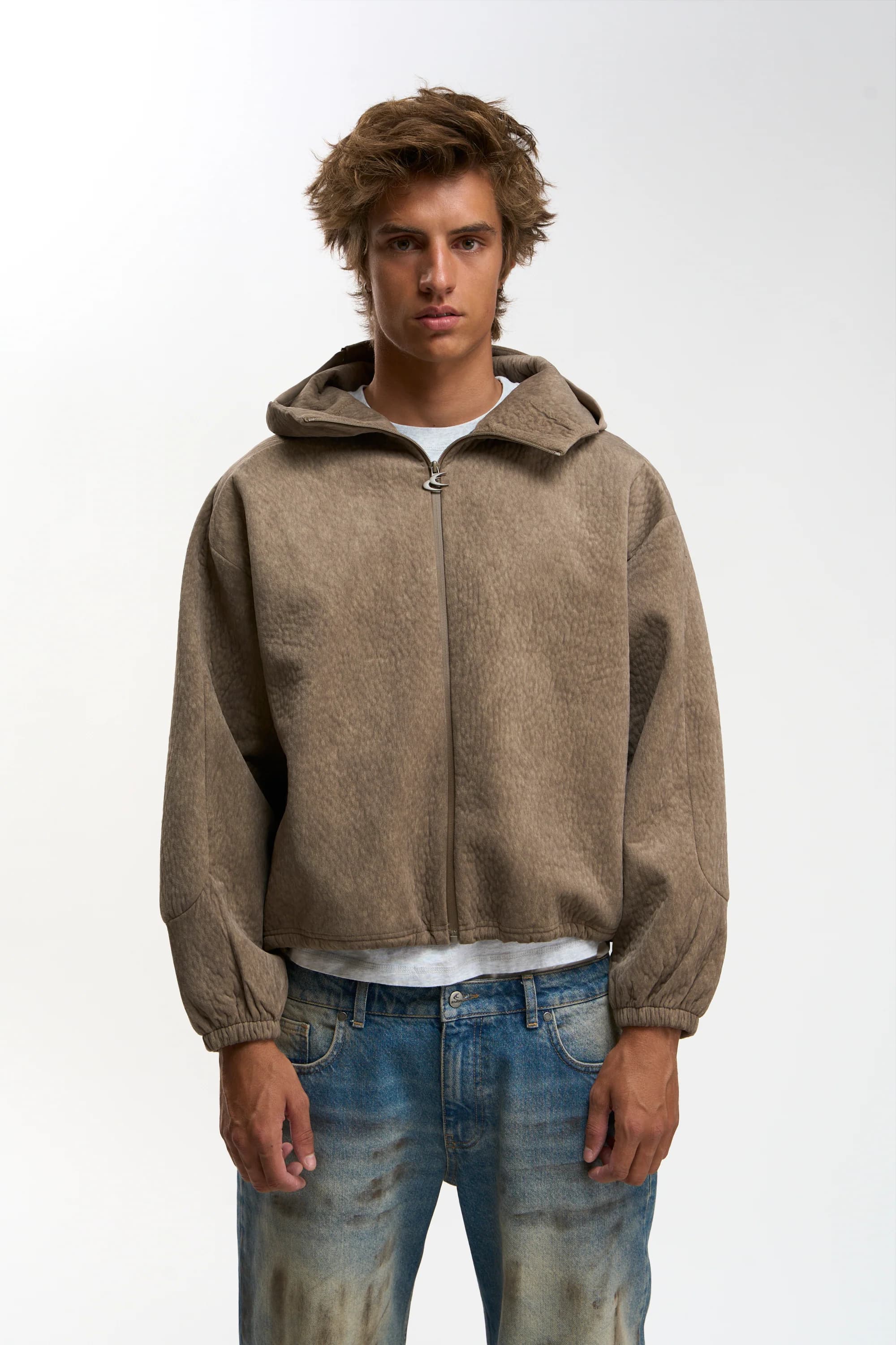 Tech Brown Fur Zip by Scuffers