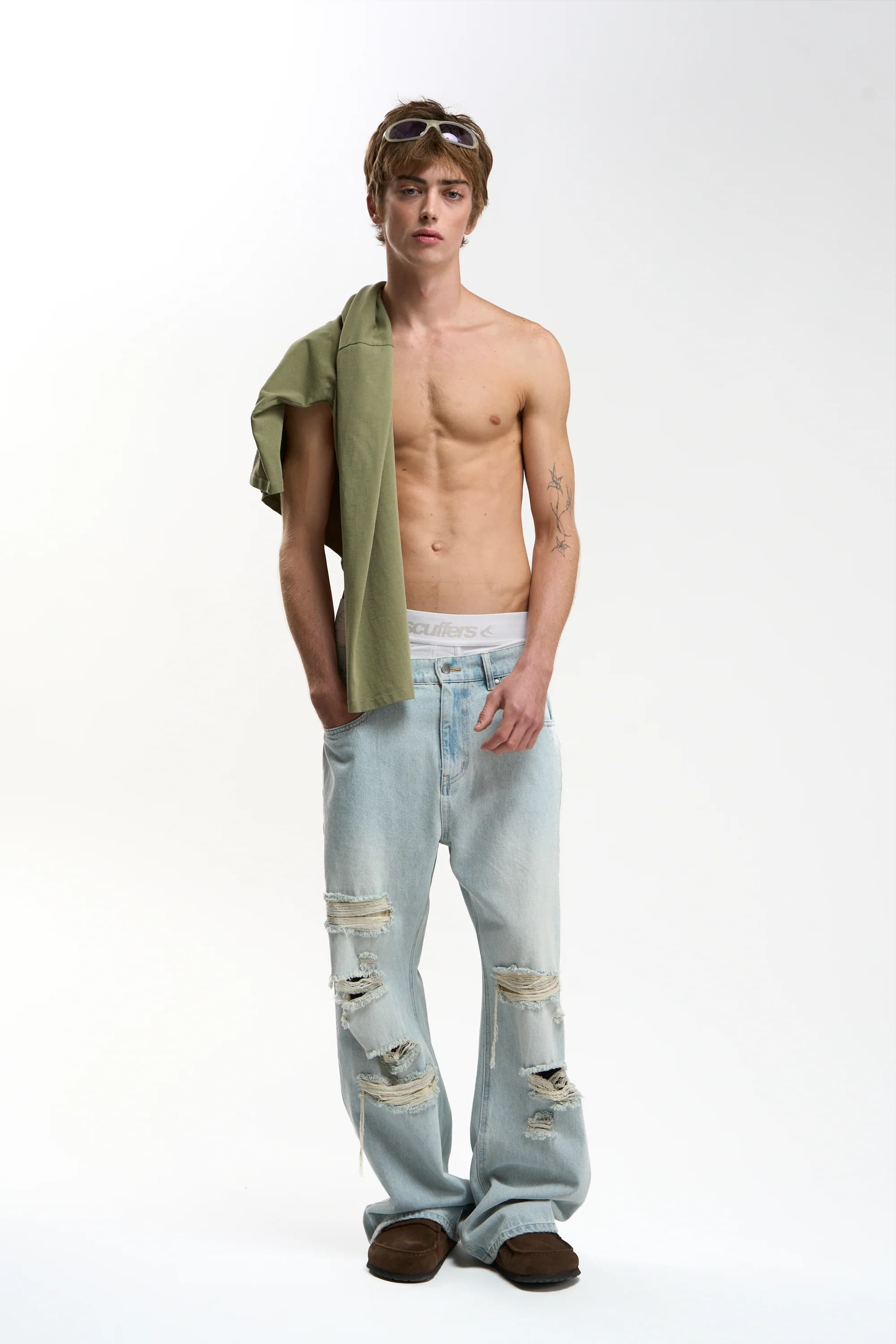 Shanghai Light Blue Pants by Scuffers