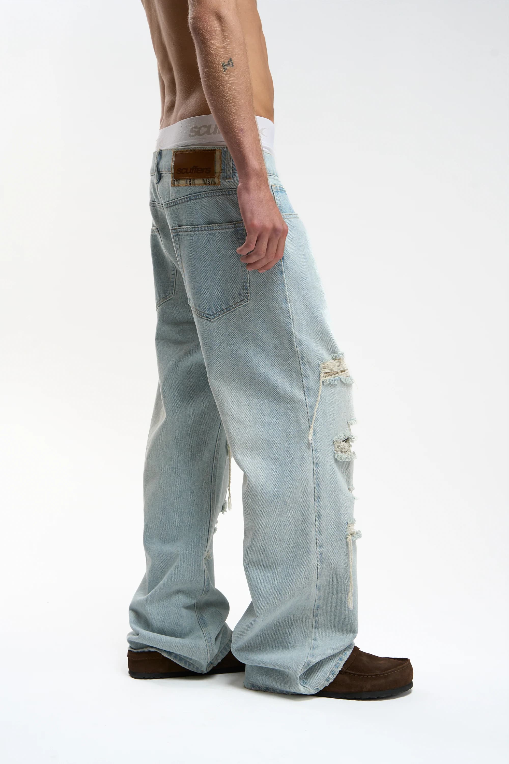Shanghai Light Blue Pants by Scuffers
