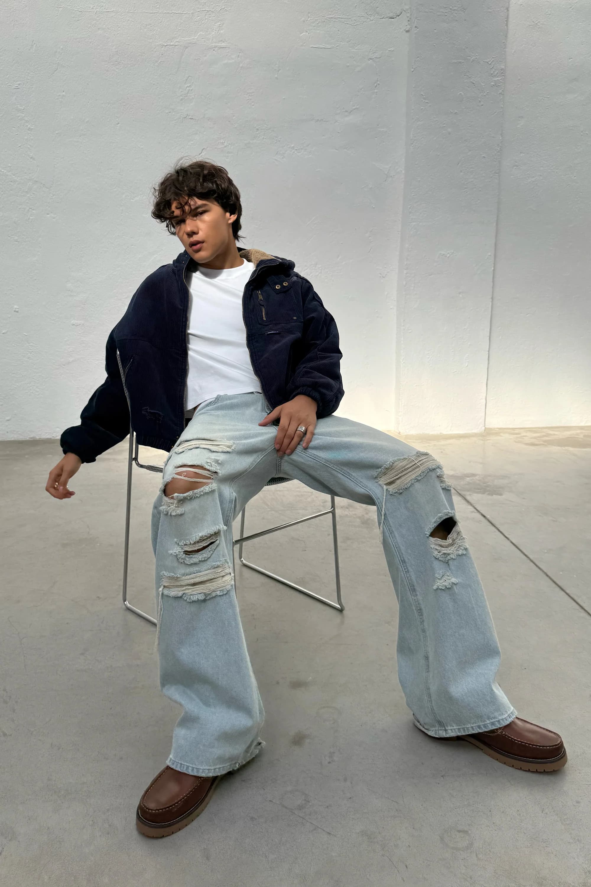 Shanghai Light Blue Pants by Scuffers