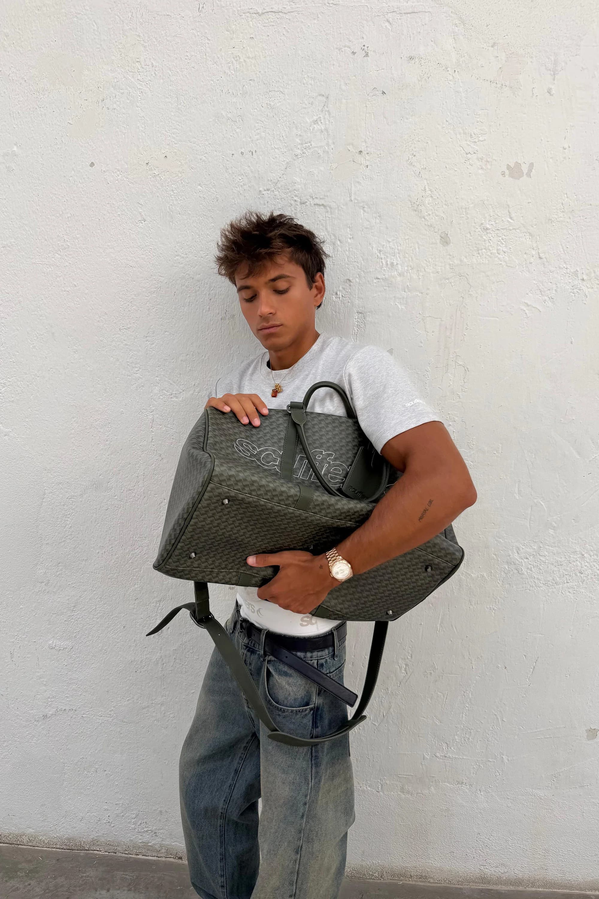 Monogram Dark Green Duffle Bag 9