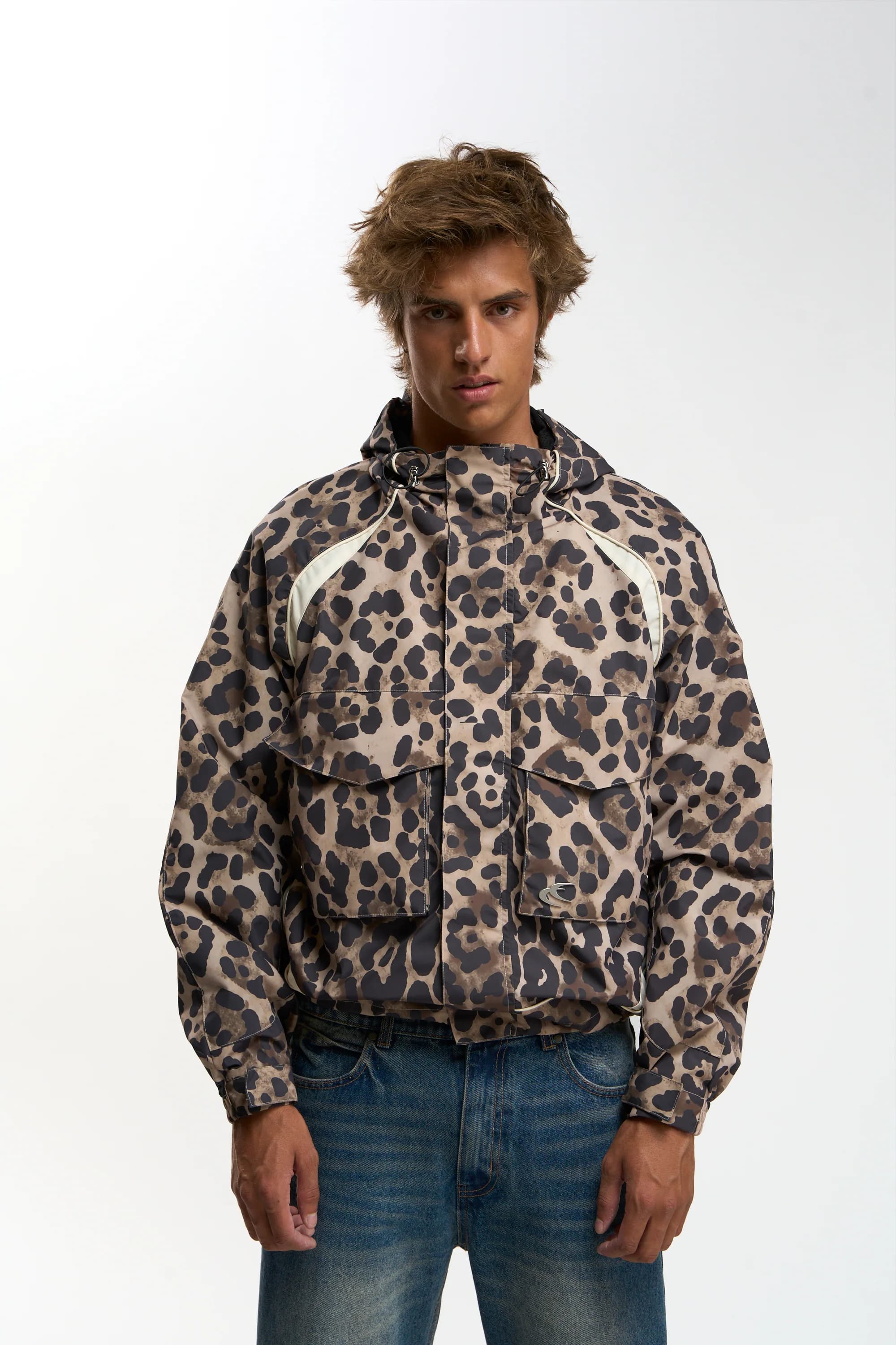 Taxidermy Brown Leopard Windbreaker by Scuffers