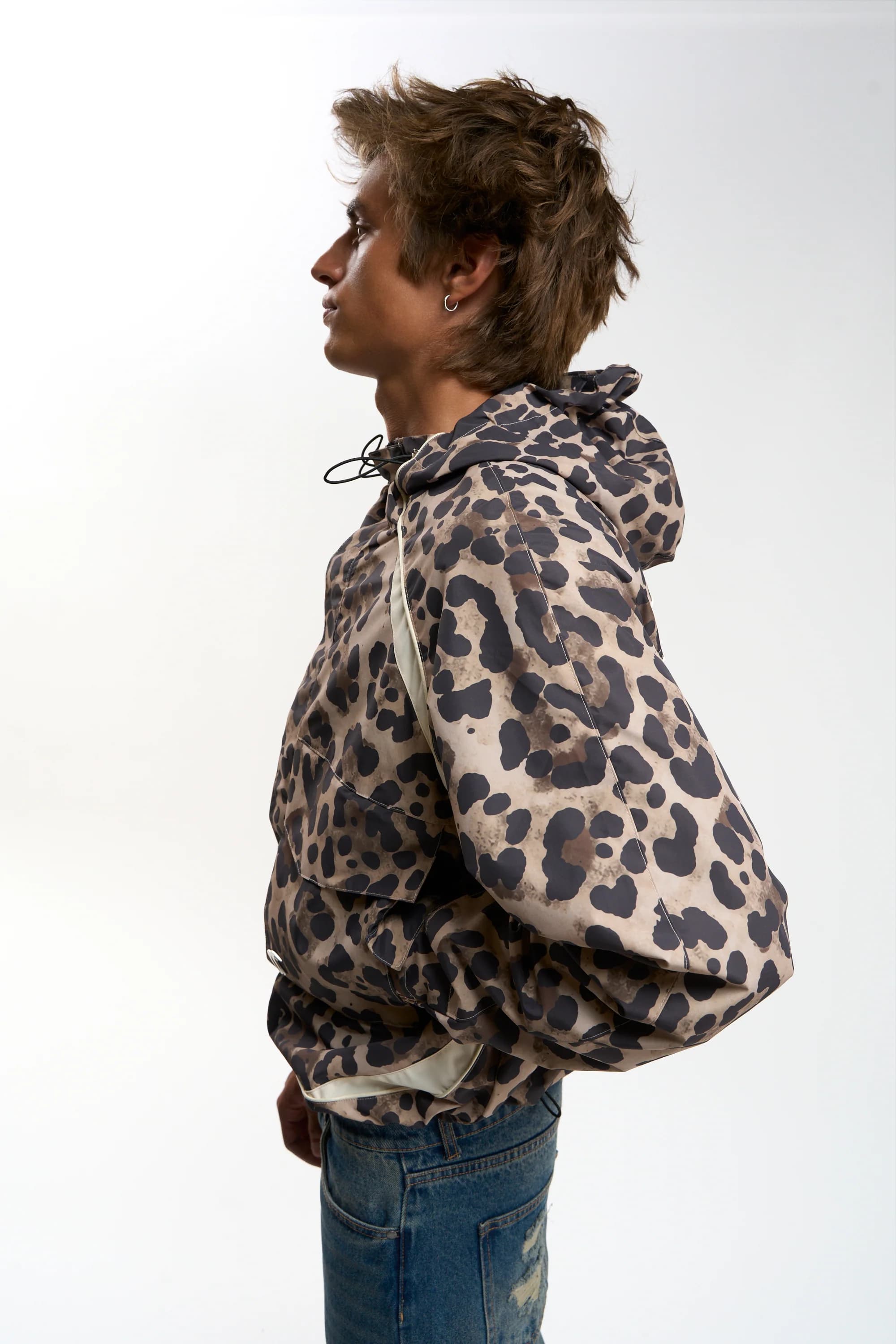 Taxidermy Brown Leopard Windbreaker 3
