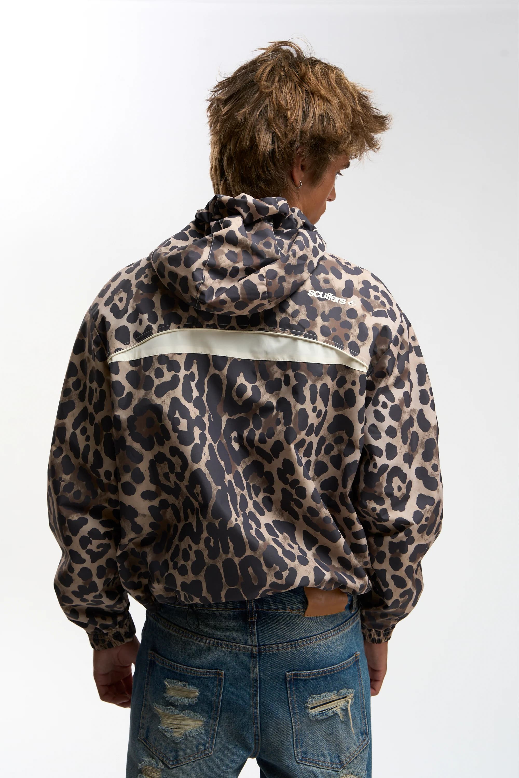 Taxidermy Brown Leopard Windbreaker 4