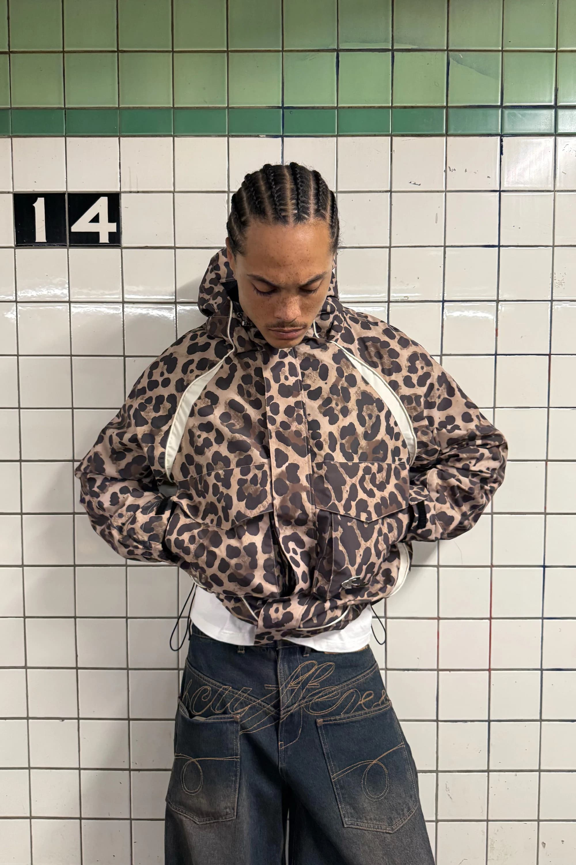 Taxidermy Brown Leopard Windbreaker 6