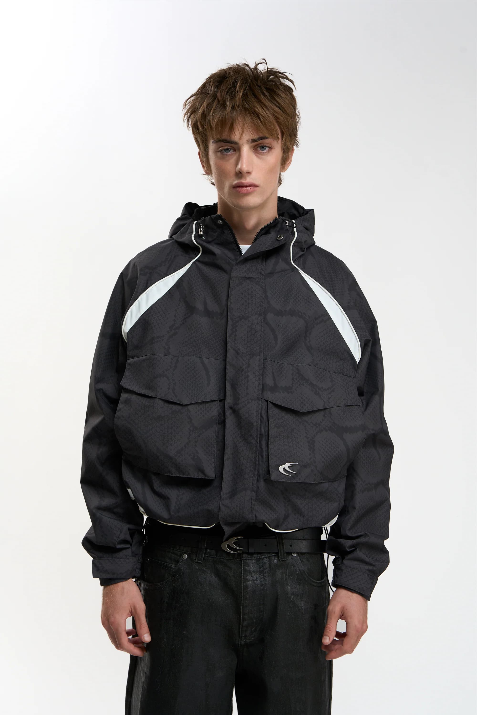 Taxidermy Black Windbreaker by Scuffers