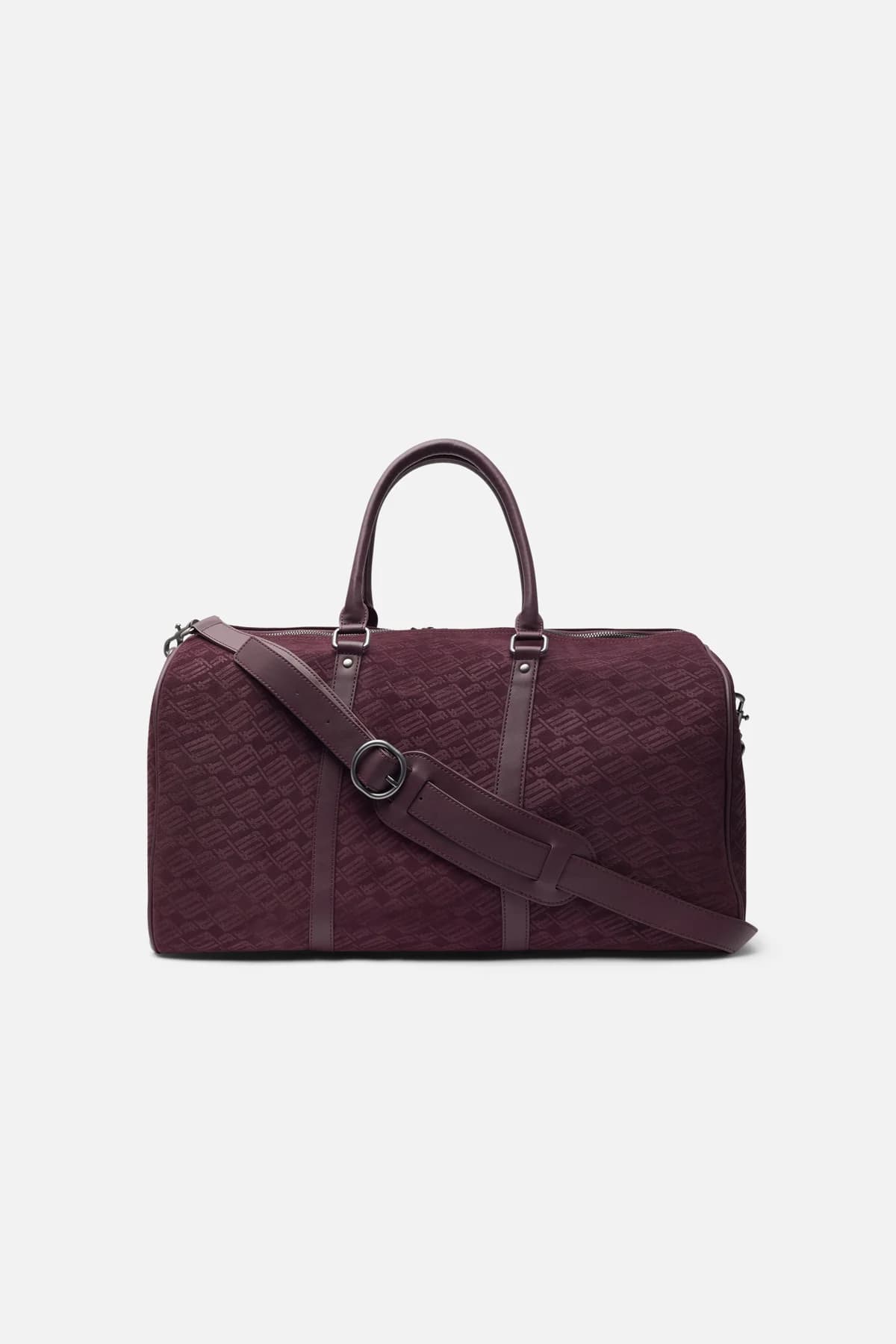 Monogram Burgundy Suede Duffle Bag 3