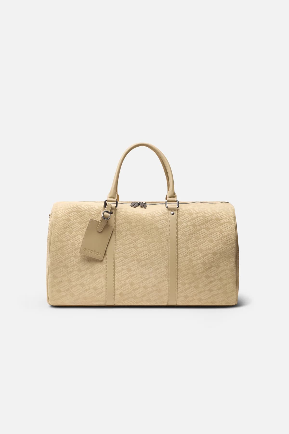Monogram Ecru Suede Duffle Bag by Scuffers