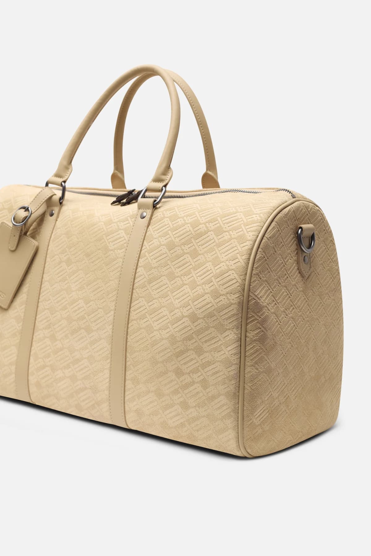 Monogram Ecru Suede Duffle Bag 5