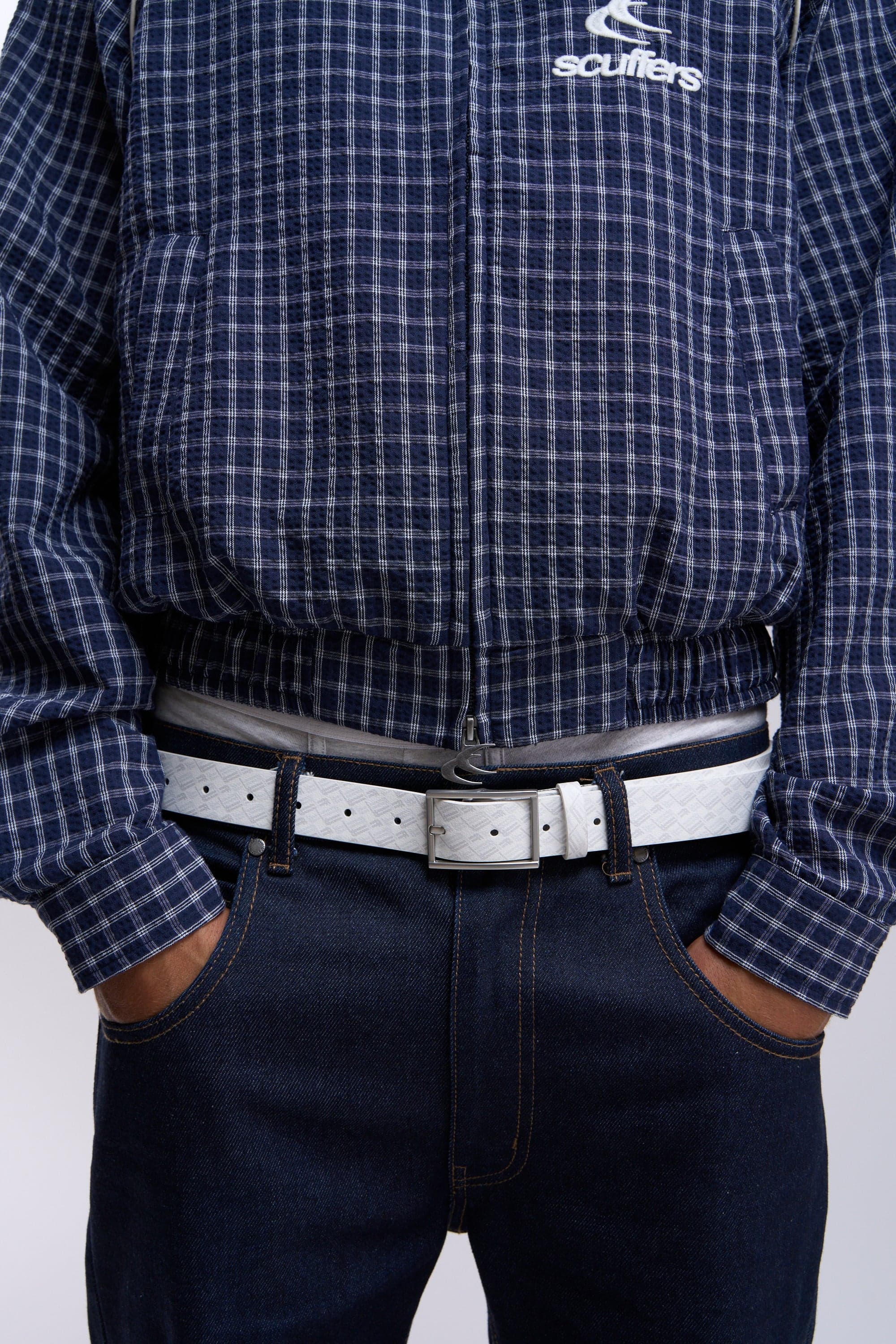 New Monogram White Belt 2