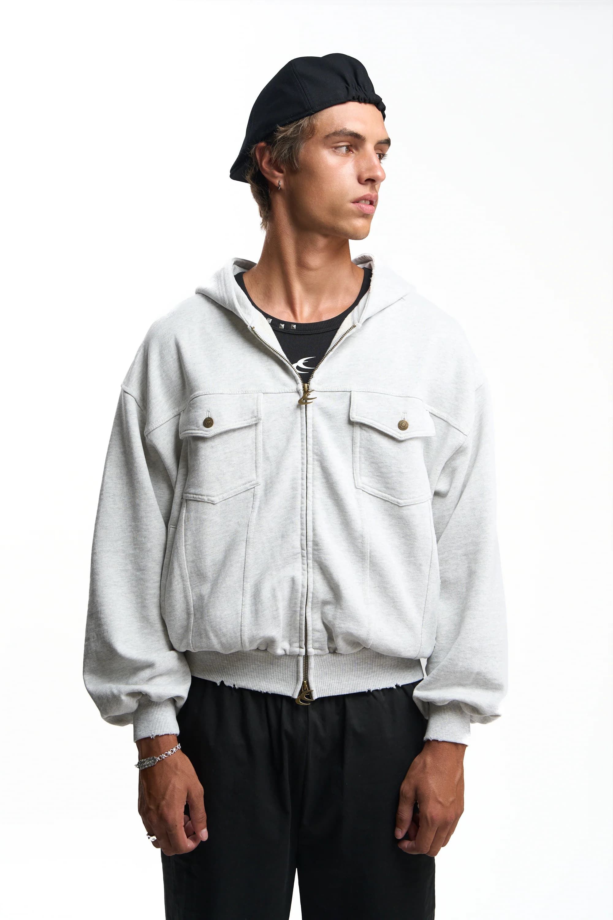 Mourice Light Grey Zipper by Scuffers
