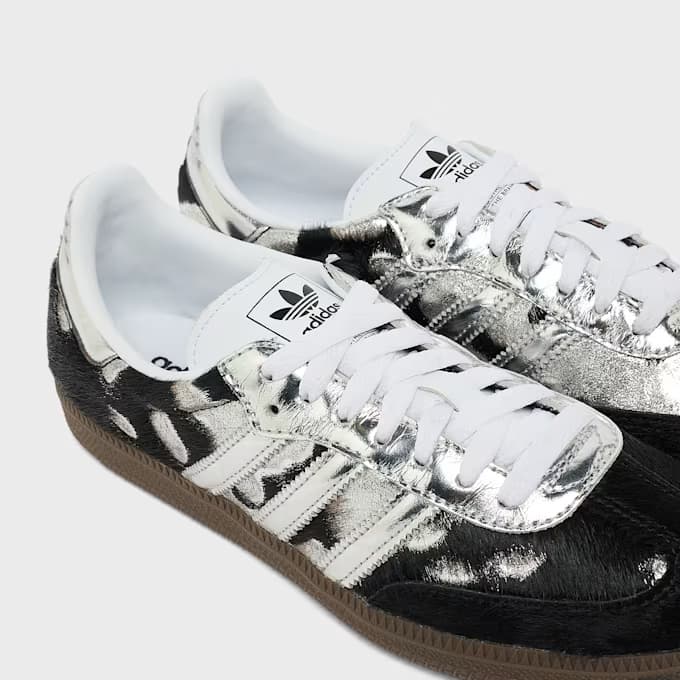 Wmns Samba Black Ponyhair Silver Metallic 14