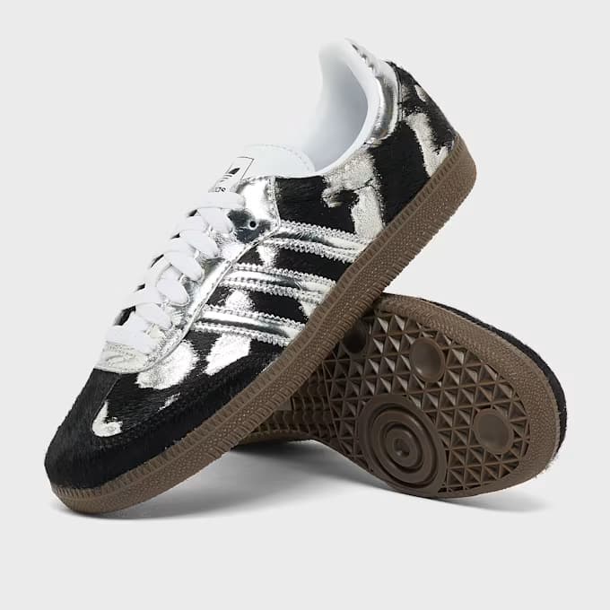Wmns Samba Black Ponyhair Silver Metallic 15