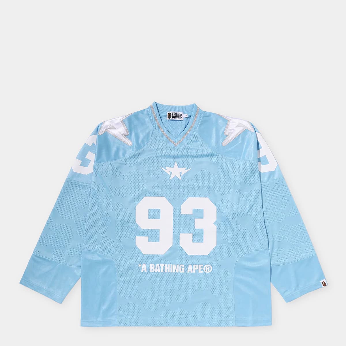 Line Camo Multi Logo Cropped Fit Football Jersey by A Bathing Ape
