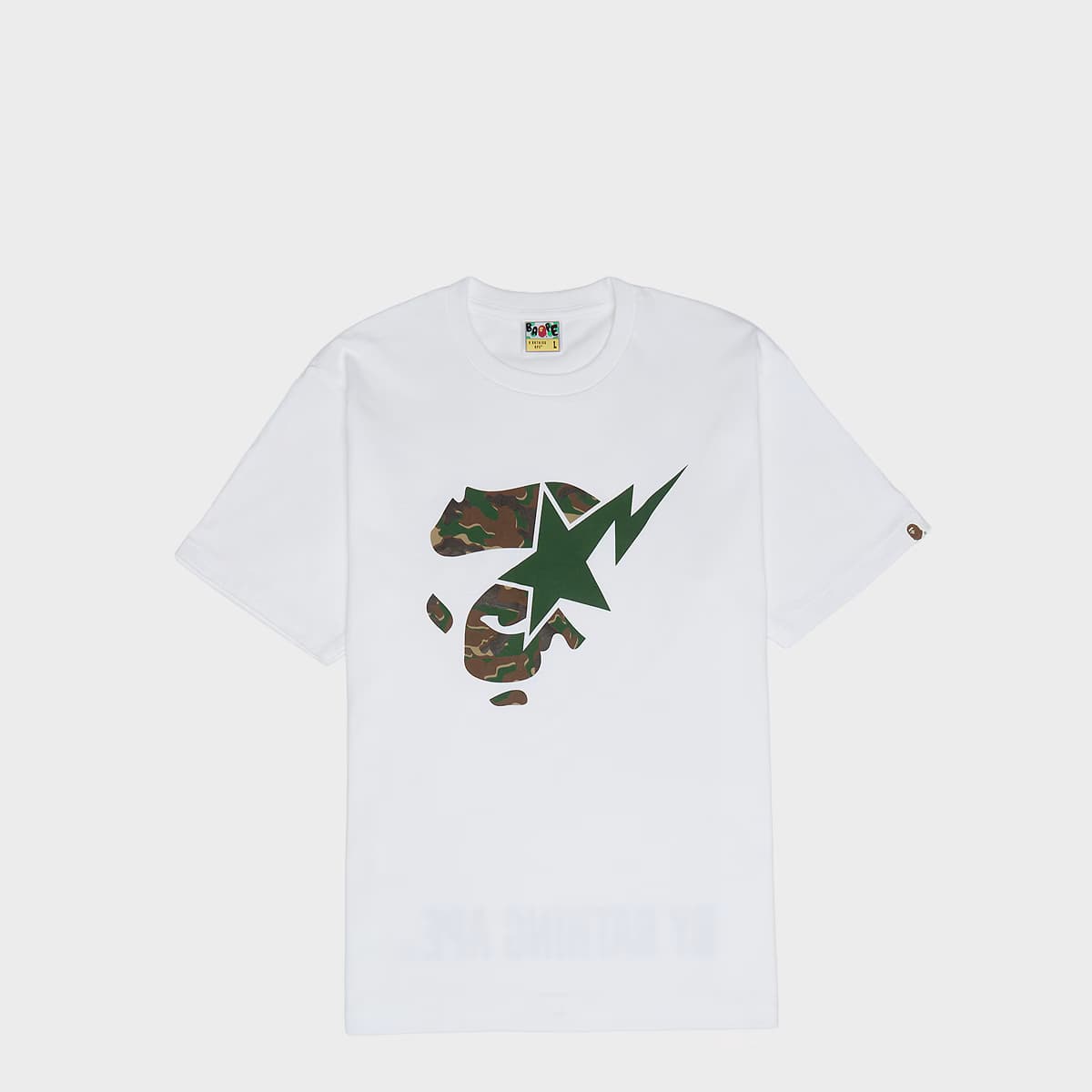 Glitch Woodland Camo Ape Face Sta Tee M by A Bathing Ape