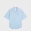 Short Sleeve Boxy Shirt Shark Collar 2