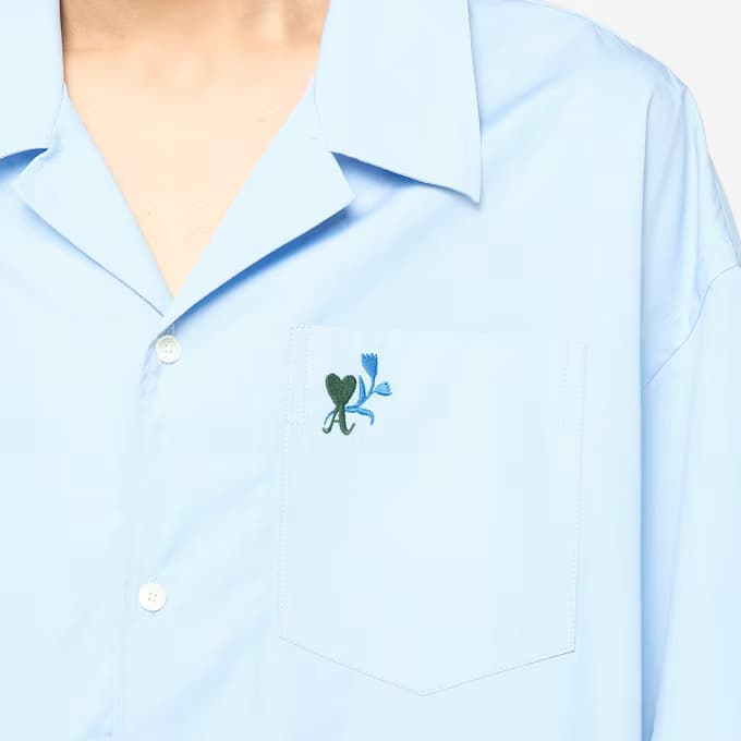 Short Sleeve Boxy Shirt Shark Collar 7