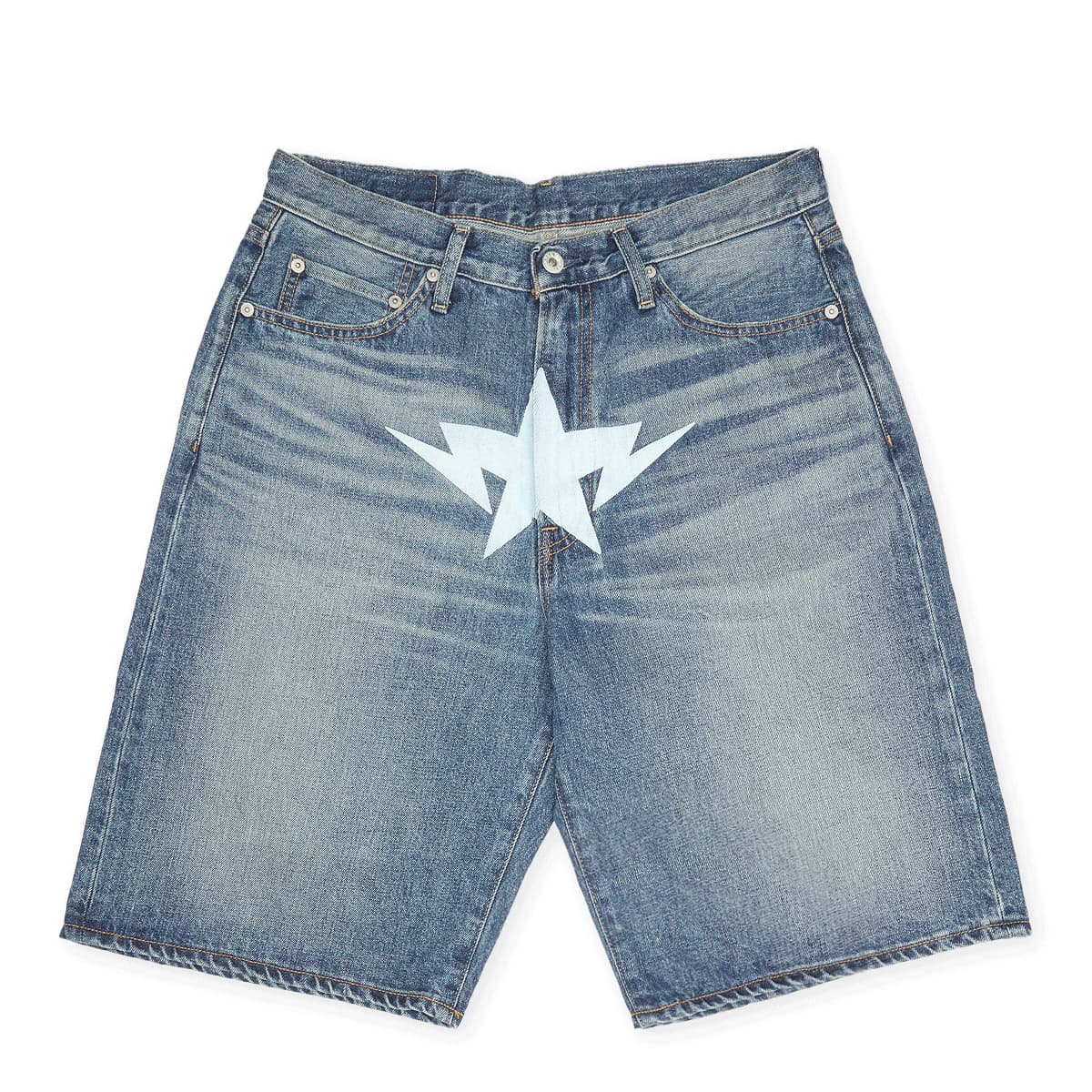 Twin Sta Relaxed Fit Denim Shorts by A Bathing Ape