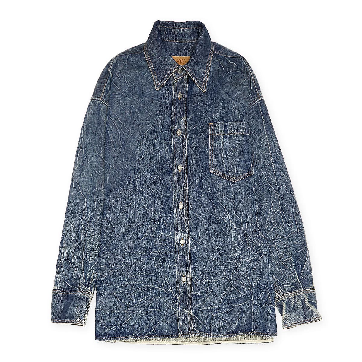 Long-Sleeved denim Shirt by Mm6 Maison Margiela