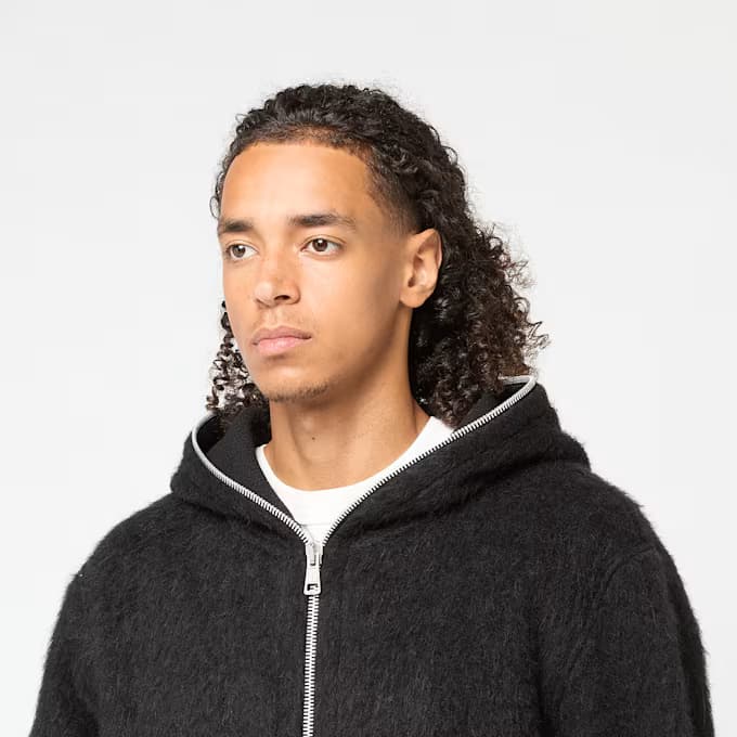 Full Zip Hood Hairy Wool 11
