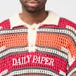 Kente Stripe Knit Polo by Daily Paper