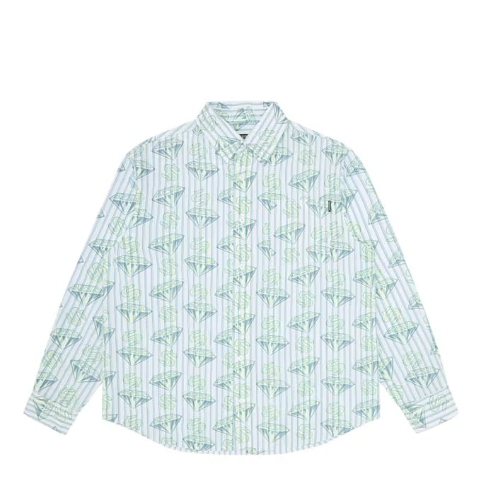 Glow In The Dark Diamonds & Dollars Striped Shirt by Billionaire Boys Club
