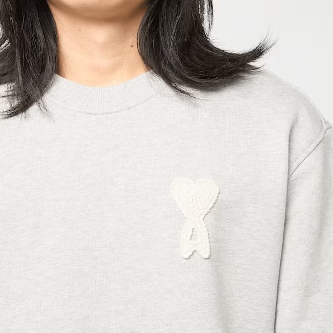 Crewneck Classic Fit ADC Knitted Patch gris cend chine/blanc Crewneck Classic Fit ADC Knitted Patch 5