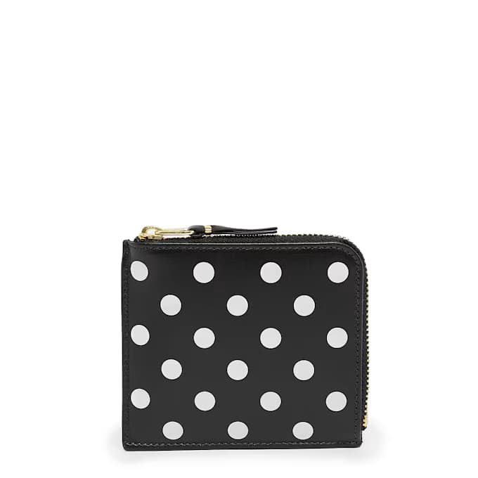 Dots Printed Leather Line black 5