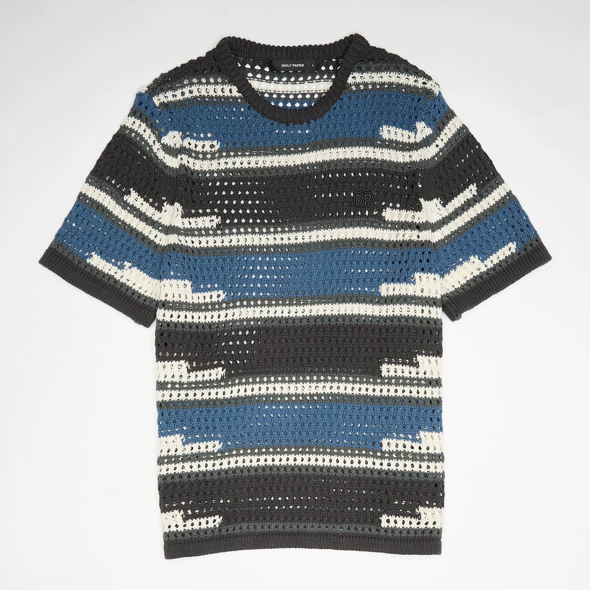 Kente Stripe Knit T-Shirt by Daily Paper