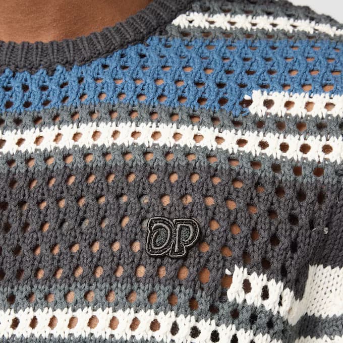 Kente Stripe Knit T-Shirt by Daily Paper