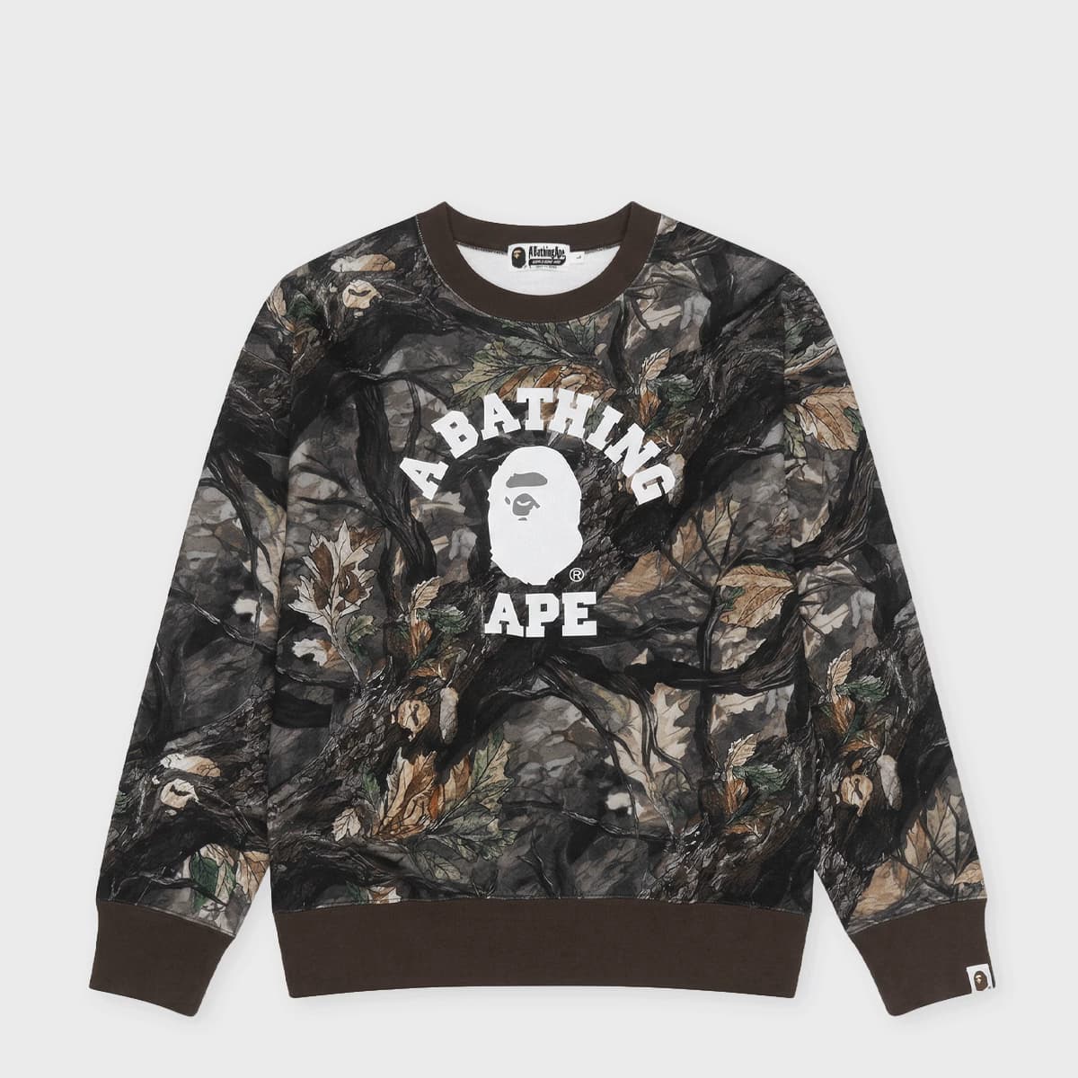 Tree Edge Camo College Relaxed Fit Crewneck #2 M by A Bathing Ape