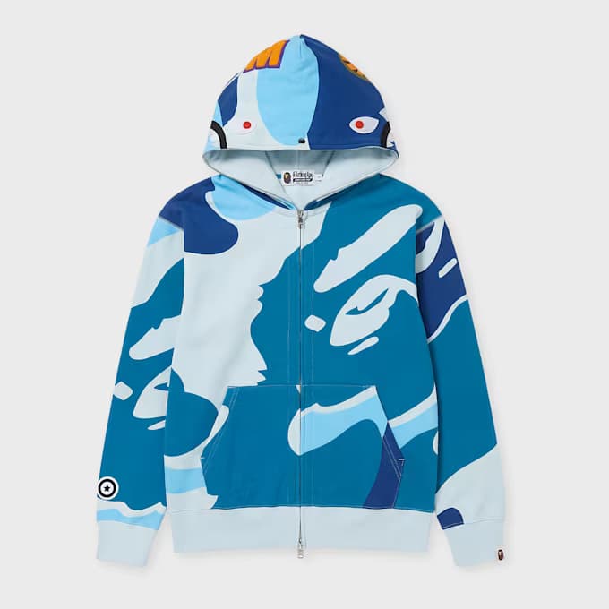 Mega ABC Camo Double Shark Relaxed Fit Full Zip Hoodie 6