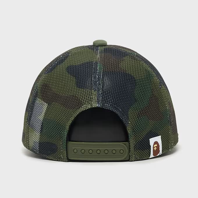 1st Camo College Embrodery Patched Mesh Cap 7