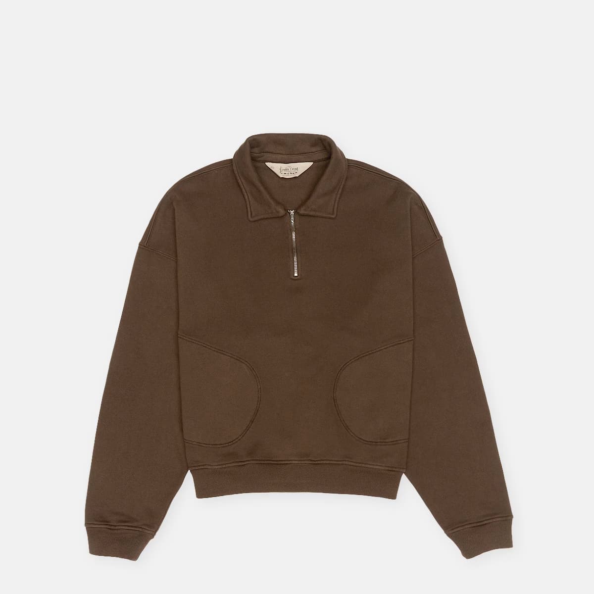 Half Zip Collared Sweatshirt by Brain Dead