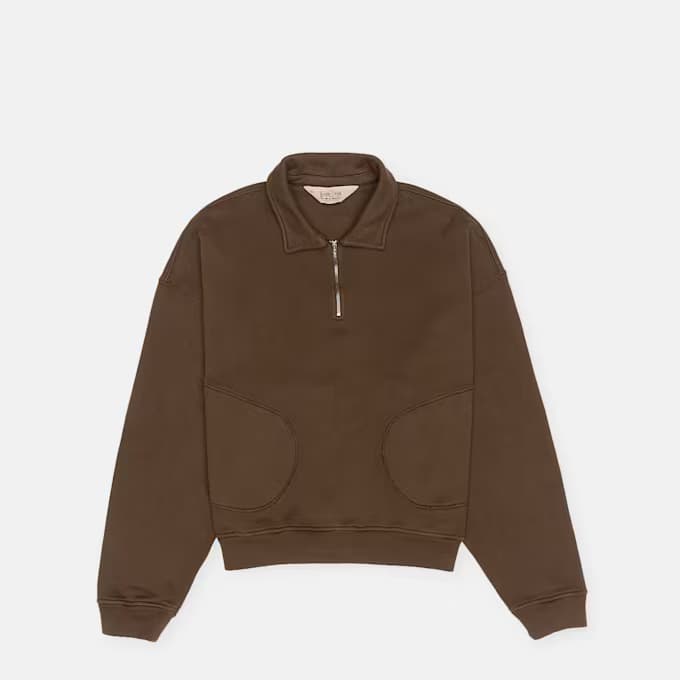 Half Zip Collared Sweatshirt 5