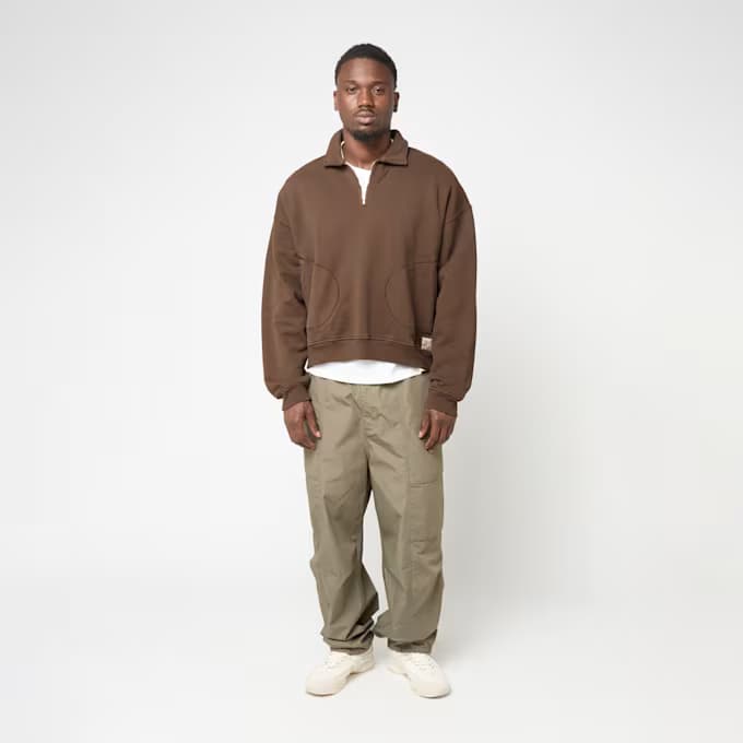 Half Zip Collared Sweatshirt 6