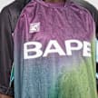 Tie Dye Sta Stripe Pattern Football Jersey Tee by A Bathing Ape