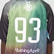 Tie Dye Sta Stripe Pattern Football Jersey Tee by A Bathing Ape