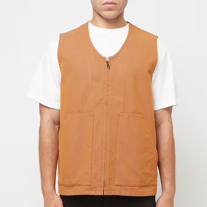 Work Zip Vest Canvas by Beams Plus
