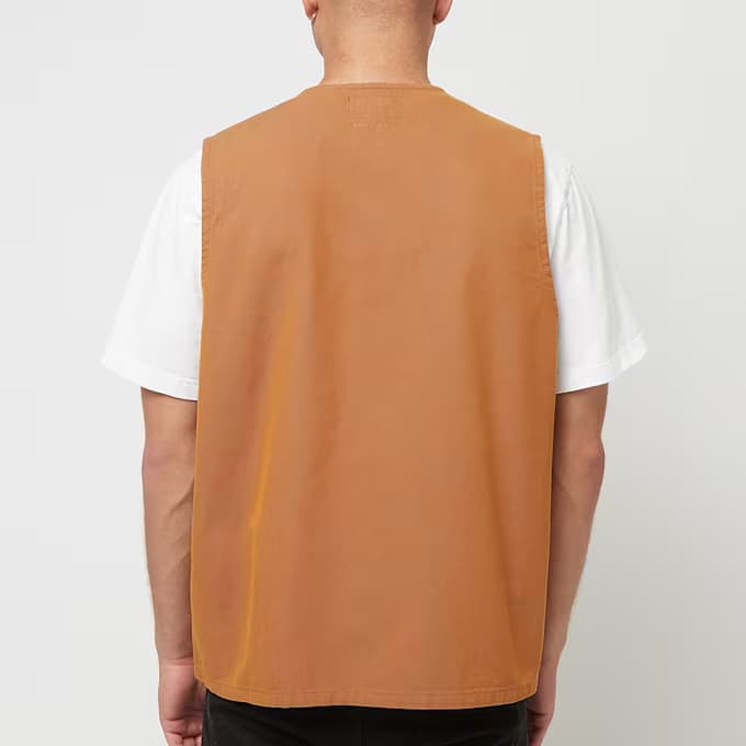 Work Zip Vest Canvas by Beams Plus
