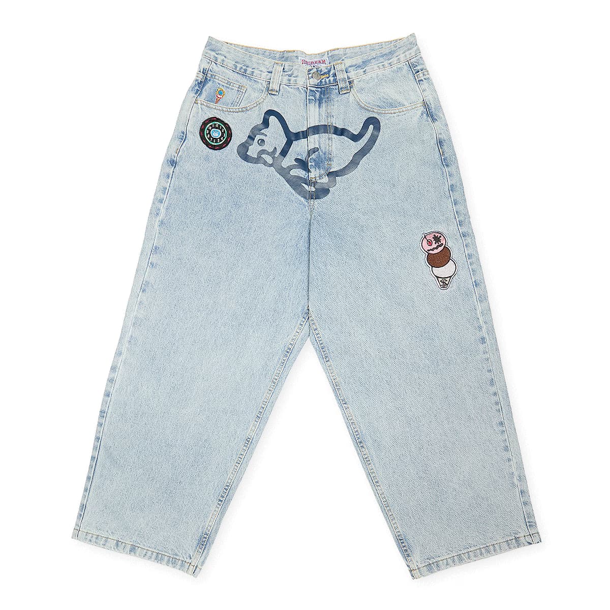 Running Puppy Patch Triple Scoop Denim Pant by ICECREAM